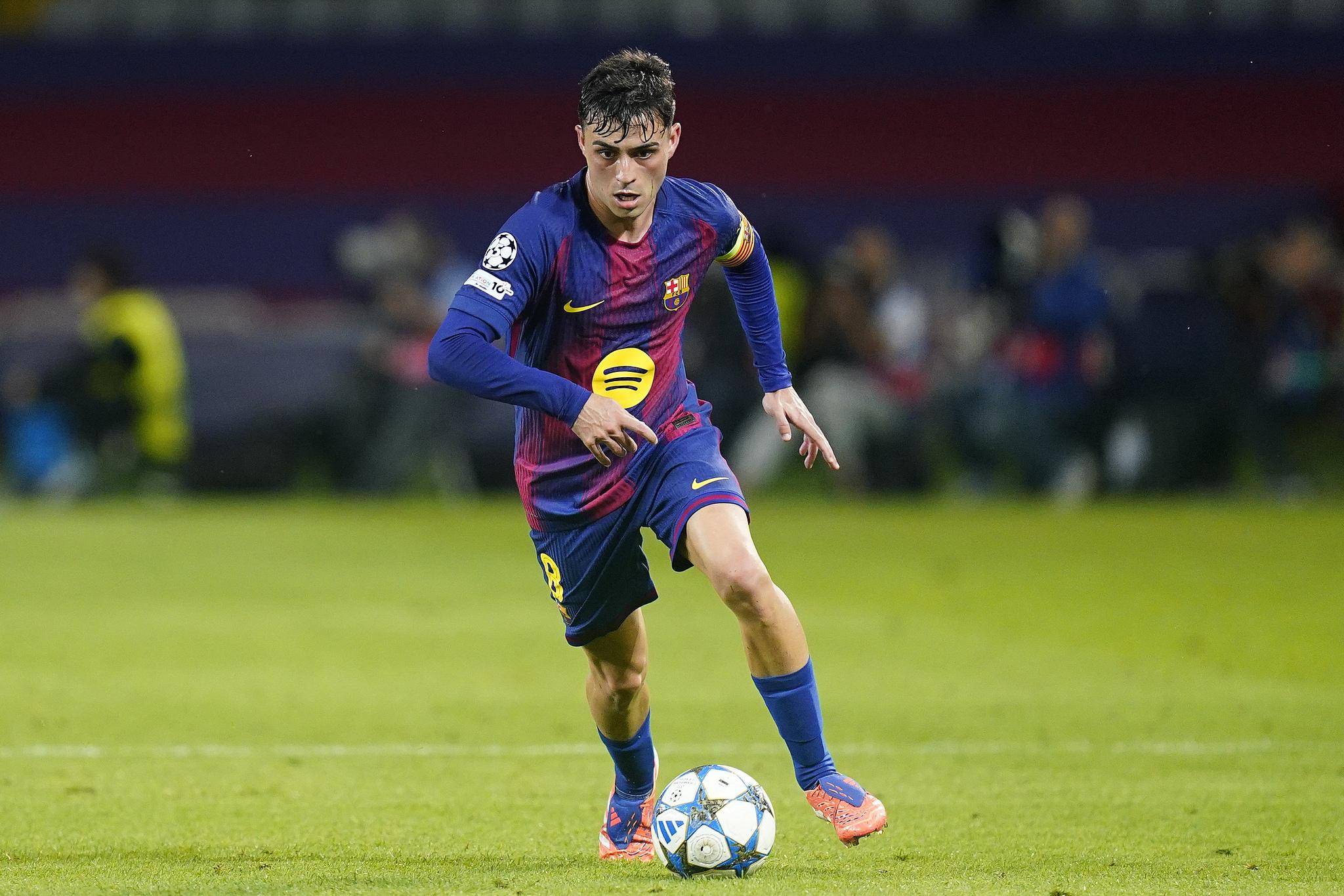 巴萨佩德里因腿筋伤势缺阵一个月